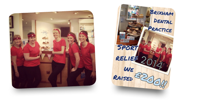 Brixham Dental Practice Sport relief we raised £200!!