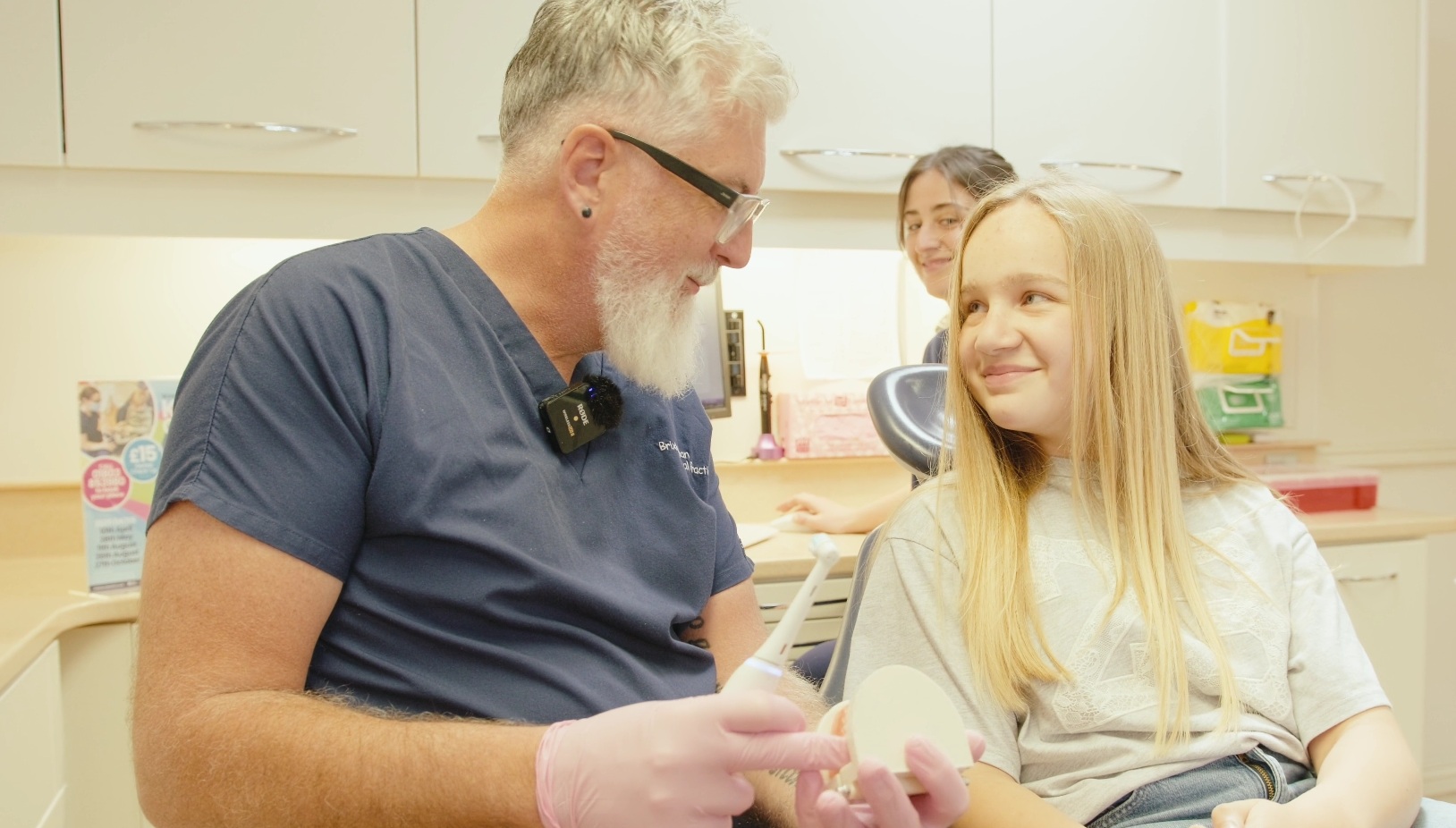 Dr Jean Du Plessis with a child